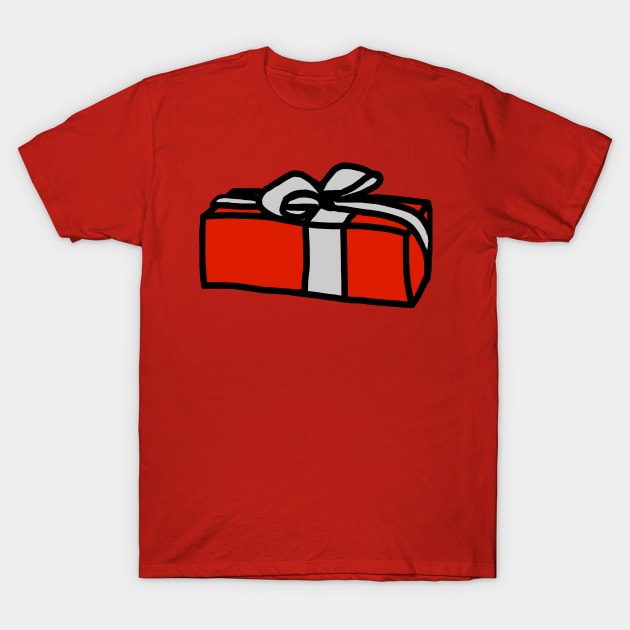 One Wrapped Gift Box for Christmas or Birthday T-Shirt by ellenhenryart